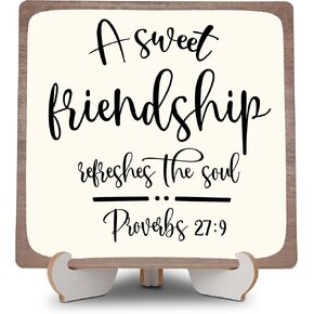 Coffee Signs Decor for Coffee Bar, Wood Farmhouse Wall Sign, Decor for Kitchen Home Office Cafe Coffee Station Housewarming Gift, 5"x 5"-c09