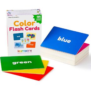 Color Flashcards for Toddlers - 44 Color Cards to Help Learn Colors & Words - Thick Color Learning Cards - Includes Simple & Advanced Colors