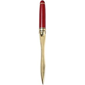 Gold Red Letter Opener Creative Portable Cut Paper Tool Wooden Handle Letter Student Stationery DIY Crafts Tool Envelopes Opener, Letter Openers, Cutting for Measuring Devices
