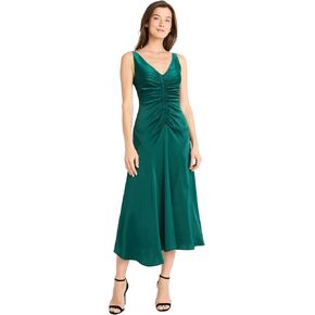 Maggy London Women's Sleeveless Dress with Front Gathering Details