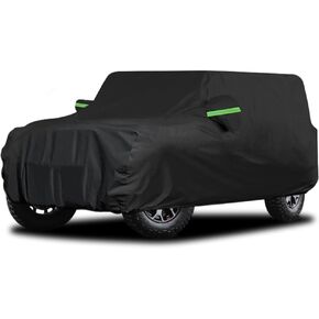 Car Cover for Chevrolet Camaro 210D Waterproof Cover 6 Layers Custom Car Cover All Weather Protection for Automobiles Indoor Outdoor Full Cover Fit up Sedan to 188" x 75" x 53", Black