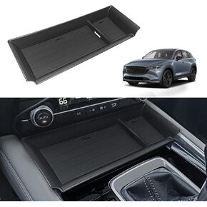 Muslogy Center Console Front Organizer Compatible with Mazda CX5 CX-5 Accessories 2024 2023 2022 Tray Storage Coin Holder Gear Shifter Front Storage Inserts Organizer Armrest Box Secondary Accessories