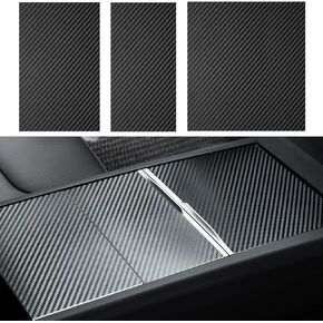 for Tesla Model 3 Highland 2024 Center Console Wrap Kit Carbon Fiber Console Wrap Sticker Interior Decoration Cover Protector Accessories