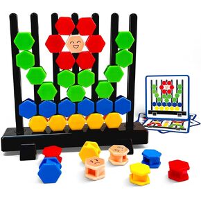 3D Building Blocks Puzzle Board Games for Kid Adult Educational Toys Brain Teaser Puzzles Challenge Geometry Logic IQ Games STEM for 3 Years Boys Girls