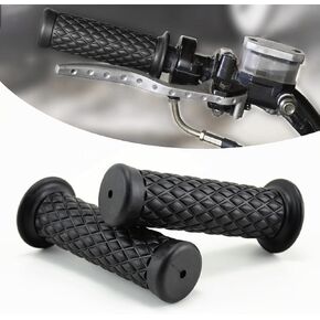 2 PCS Motorcycle Handlebar Cover, 7/8" TPR Durable 3D Particles Non-Slip Easy to Hold Cover for 22mm Handlebars, Comfortable Grip Thrust Handle, Universal for Off-Road Motorcycles (Black)