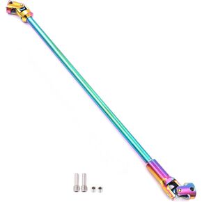 Rainbow Colorful SCX10 Drive Shaft 68-229mm Cut to Length Stainless Steel Driveshaft for 1/10 RC Crawler LCG Rig Sportys Scalers GSPEED Capra SCX10 Pro Element DIY SCX10(2PCS)