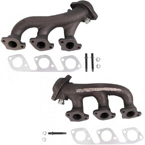 TRQ Exhaust Manifold w/Gaskets Kit LH & RH Sides for Ford F150 E150 V6 4.2L