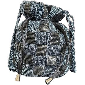 Handmade Indian Potli Bags For Women, Beaded Drawstring Purse, Peaded Purse, Wristlet Purses For Women