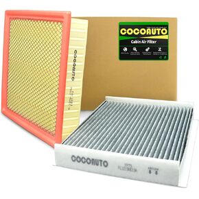 Engine and Cabin Air Filter Set for Ford F150(2015-2023), Ford Expedition Lincoln Navigator(2018-2024), Lobo(2016-2022), selected models Replace FL3Z19N619A FP79 FA1883