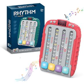 Rhythm Fast Push Music Handheld Game, Sensory Fidget Light Up Music Toys for Ages 4-12, Birthday Gifts for Boys & Girls & Teens (Blue)