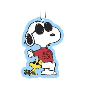 Spoontiques Peanuts Air Freshener (3pk) - Joe Cool Themed Car Interior Accessories & Essentials, Hanging Air Freshener for Cars & Trucks, Long-Lasting Fragrance (New Car Scent)