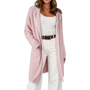 Dokotoo Womens Long Cardigans 2024 Fall Fashion Winter Casual Oversized Long Sleeve Cardigan Sweaters with Pockets