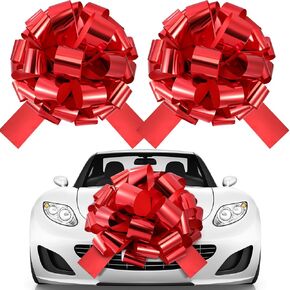 Norme 2 حزمة 26 بوصة عيد الميلاد سيارة القوس اضافية كبيرة سحب القوس كبير التفاف القوس للهدايا ضخمة الأقواس الحمراء للسيارات ديكور فراشة شكل هدية القوس للمنازل هدية كبيرة القوس القوس السيارة العملاقة in Kuwait