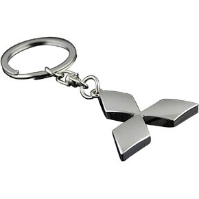 Car Logo Key Chain Rings for Man and Women Chrome Plated Key Rings (fit Mitsubishi)