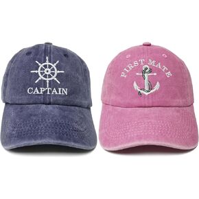 قبعات Papa Mama Mini Captain First Mate المطابقة المطرزة in Kuwait