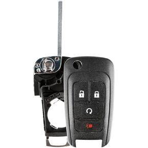 Remote Start Key Fob Shell Flip Case for Chevrolet Trax Buick Encore (KR55WK500733, 13501916)
