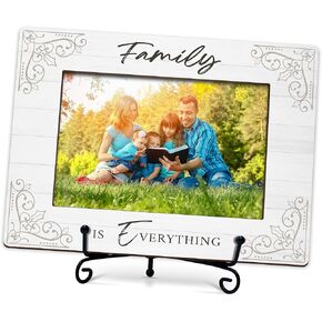 Family Picture Frame, Family Is Everything - Vintage Wooden Tabletop Photo Frame With Stand, Gifts For Family Mom Dad Grandma Grandpa, Family Gifts, Housewarming Gifts, B11