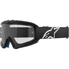 Alpinestars Vision Youth MX ATV MTB Off Road Goggle (Black - Mirror Silver Lens)