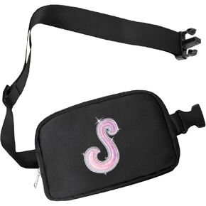 COSHAYSOO Christmas Birthday Gifts for 5 6 7 8 9 10 11 12 13 14 Year Old Girl Purple Fanny Pack Belt Bag Crossbody Purse for Teen Girls,Cute Tween Girls Trendy Stuff Initial Monogram Letter A