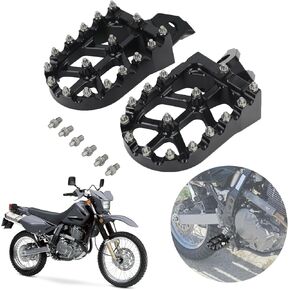 Motorcycle Foot Pegs Footpegs Foot Pedals Rests CNC for DR650 DR650SE 1996-2023 DRZ125L 2012-2023 RM85 2002-2006 Dirt Pit Bike Dual Sport Black