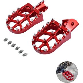 Dirt Bike Foot Pegs CNC Footpegs Foot Pedals Rest for XR150L 2015-2024 CRF150F CRF230F 2003-2019 CRF250F 2019-2024 Motorcycle motorbike (Red)