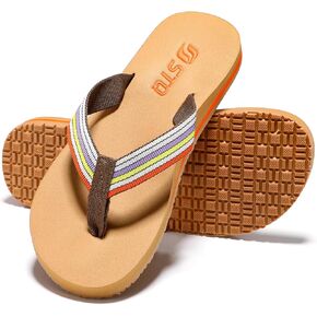 STQ Womens Quick Dry Flip Flops丨Arch Support Thong Sandals