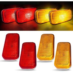 Command Electronics OEM 12V Modern Incandescent RV & Trailer Clearance Light – Made in USA – Amber, White Base – 2-Pack
