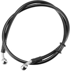 35.43" Length 10mm ID Motorcycle Hydraulic Brake Line Oil Hose Pipe Stainless Steel Braided Cable for ATV Motocross Sport Bikes Black Replacement