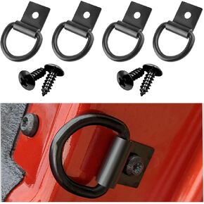 4PCS D Rings Heavy Duty & Tie Down Anchor with a Robust 1500 Pound,Trailer Tie Down Anchor Securing Cargo in Trucks RVs SUVs,Multipurpose Tralier D Rings for Transportation