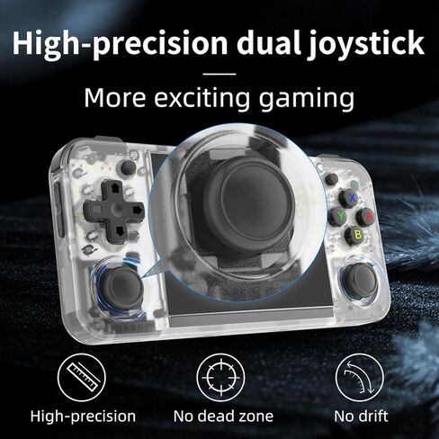 وحدة تحكم ألعاب محمولة باليد RG35XX H، وحدة تحكم أفقية مع 2 عصا تحكم، ألعاب 64G TF 5500 مدمجة، بطارية 3300 مللي أمبير في الساعة، شاشة IPS 3.5 بوصة، تدعم 5G WiFi Bluetooth HDMI TV Output (أسود) in Saudi Arabia
