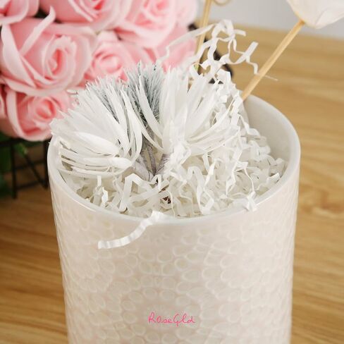 ROSEGLD 1 LB Crinkle Cut Paper Shred Filler Rose Gold Metallic for Packing and Filling Gift Baskets, Crinkle Paper for Gift Wrapping in Saudi Arabia