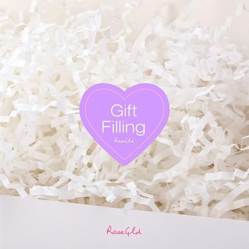 ROSEGLD 1 LB Crinkle Cut Paper Shred Filler Rose Gold Metallic for Packing and Filling Gift Baskets, Crinkle Paper for Gift Wrapping in Saudi Arabia