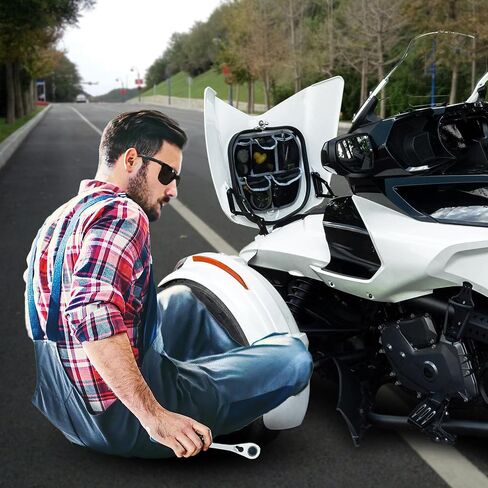 منظم غطاء صندوق السيارة الأمامي مناسب لـ Can Am Spyder F3 F3-S F3-T F3-L 2015 2016 2017 2018 2019 2020 2021 2022 2023 2024 ملحقات قابلة للإزالة 5 جيوب شبكية منظم تخزين in Saudi Arabia