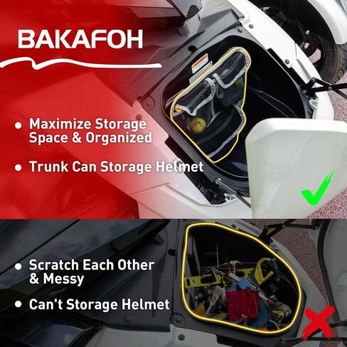 منظم غطاء صندوق السيارة الأمامي مناسب لـ Can Am Spyder F3 F3-S F3-T F3-L 2015 2016 2017 2018 2019 2020 2021 2022 2023 2024 ملحقات قابلة للإزالة 5 جيوب شبكية منظم تخزين in Saudi Arabia