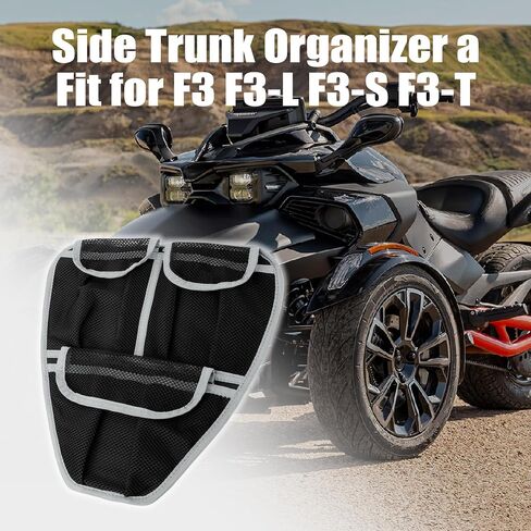 منظم غطاء صندوق السيارة الأمامي مناسب لـ Can Am Spyder F3 F3-S F3-T F3-L 2015 2016 2017 2018 2019 2020 2021 2022 2023 2024 ملحقات قابلة للإزالة 5 جيوب شبكية منظم تخزين in Saudi Arabia