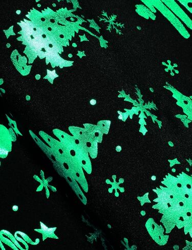 Barry.Wang Men's Christmas Dress Shirts Long Sleeve Luxury Shiny Shirt Party Snowflake Fashion Halloween Print Tops Xmas in Kuwait