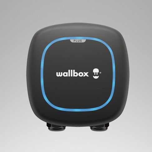 Wallbox Pulsar Plus Level 2 Electric Vehicle Smart Charger - Ultra-Compact, WiFi, Bluetooth, Alexa/Google Home, Energy Star and UL Certified, 25ft Cable, Indoor/Outdoor EVSE, Assembled in USA (48 Amp) in Saudi Arabia
