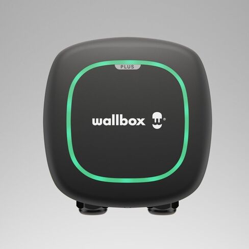 Wallbox Pulsar Plus Level 2 Electric Vehicle Smart Charger - Ultra-Compact, WiFi, Bluetooth, Alexa/Google Home, Energy Star and UL Certified, 25ft Cable, Indoor/Outdoor EVSE, Assembled in USA (48 Amp) in Saudi Arabia