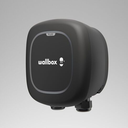 Wallbox Pulsar Plus Level 2 Electric Vehicle Smart Charger - Ultra-Compact, WiFi, Bluetooth, Alexa/Google Home, Energy Star and UL Certified, 25ft Cable, Indoor/Outdoor EVSE, Assembled in USA (48 Amp) in Saudi Arabia