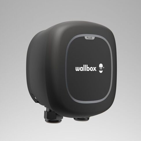 Wallbox Pulsar Plus Level 2 Electric Vehicle Smart Charger - Ultra-Compact, WiFi, Bluetooth, Alexa/Google Home, Energy Star and UL Certified, 25ft Cable, Indoor/Outdoor EVSE, Assembled in USA (48 Amp) in Saudi Arabia