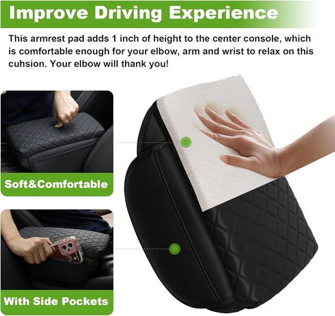 Console Cover for Toyota 4Runner 2010-2023 2024 Armrest Cover Leather Center Console Cover with Pockets Arm Rest Pad Middle Console Lid Cover for 4runner Accessories (for 4Runner 2010-2024) in Saudi Arabia