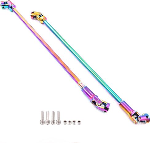 Rainbow Colorful SCX10 Drive Shaft 68-229mm Cut to Length Stainless Steel Driveshaft for 1/10 RC Crawler LCG Rig Sportys Scalers GSPEED Capra SCX10 Pro Element DIY SCX10(2PCS) in Saudi Arabia