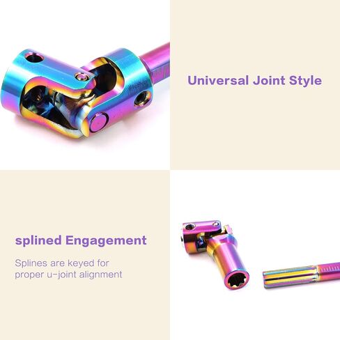 Rainbow Colorful SCX10 Drive Shaft 68-229mm Cut to Length Stainless Steel Driveshaft for 1/10 RC Crawler LCG Rig Sportys Scalers GSPEED Capra SCX10 Pro Element DIY SCX10(2PCS) in Saudi Arabia