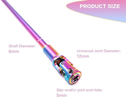 Rainbow Colorful SCX10 Drive Shaft 68-229mm Cut to Length Stainless Steel Driveshaft for 1/10 RC Crawler LCG Rig Sportys Scalers GSPEED Capra SCX10 Pro Element DIY SCX10(2PCS) in Saudi Arabia
