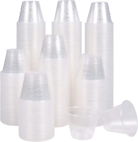 Disposable, Graduated, Plastic Medicine Cups - Bulk Set (1000), 1 Ounce Cups with Volume, Dosage Measure-for Mixed Pills, Liquid Medication Measuring, DIY Arts & Crafts/Mixes, Mouthwash in Saudi Arabia