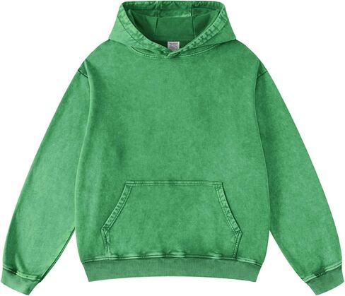 Mens Oversized Hoodie Couples Terry Heavyweight Hoodies Pullover Vintage Acid Wash Hoodie Sweatshirts Streetwear in Kuwait