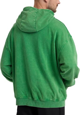 Mens Oversized Hoodie Couples Terry Heavyweight Hoodies Pullover Vintage Acid Wash Hoodie Sweatshirts Streetwear in Kuwait