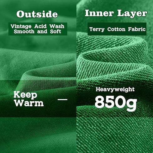 Mens Oversized Hoodie Couples Terry Heavyweight Hoodies Pullover Vintage Acid Wash Hoodie Sweatshirts Streetwear in Kuwait