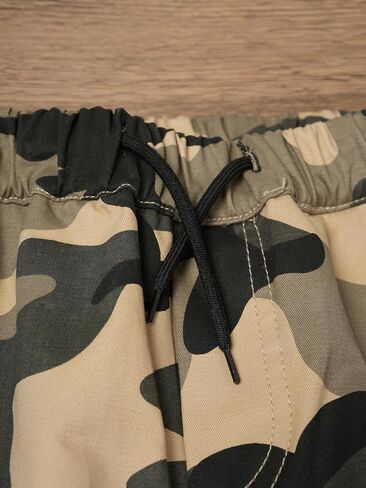 Boys Pull on Camo Pants Girls Slim Fit Cargo Pants Jogger 6-14Y in Saudi Arabia