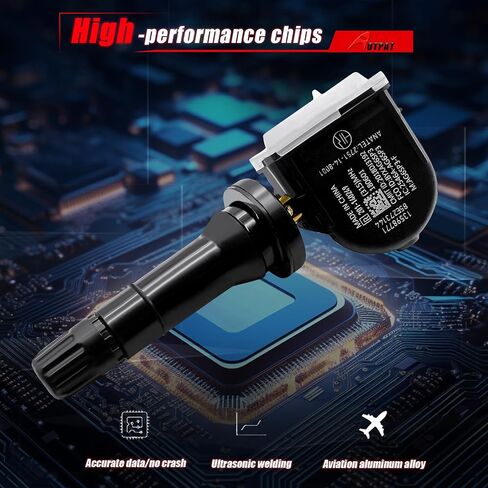 Pre-Programmed TPMS Sensor 315Mhz Fits for:-Buick Cascada Enclave Encore Envision Lucerne Lacrosse,for:-Saab 9-59-4x,for:-Saturn Aura Outlook OE#13598771 13586335 4313085Z03 10394110(4Pcs) in Saudi Arabia
